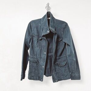 Hollister Fall Casual‎ Chic Versatile Utility Coat Jacket Navy Blue Small